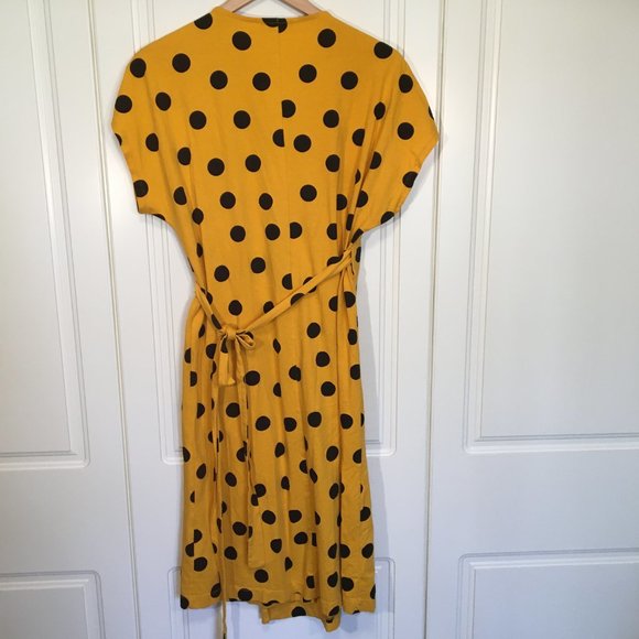 Zara NWOT polka dot wrap dress size small - Picture 5 of 13